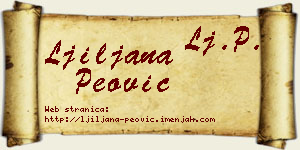 Ljiljana Peović vizit kartica